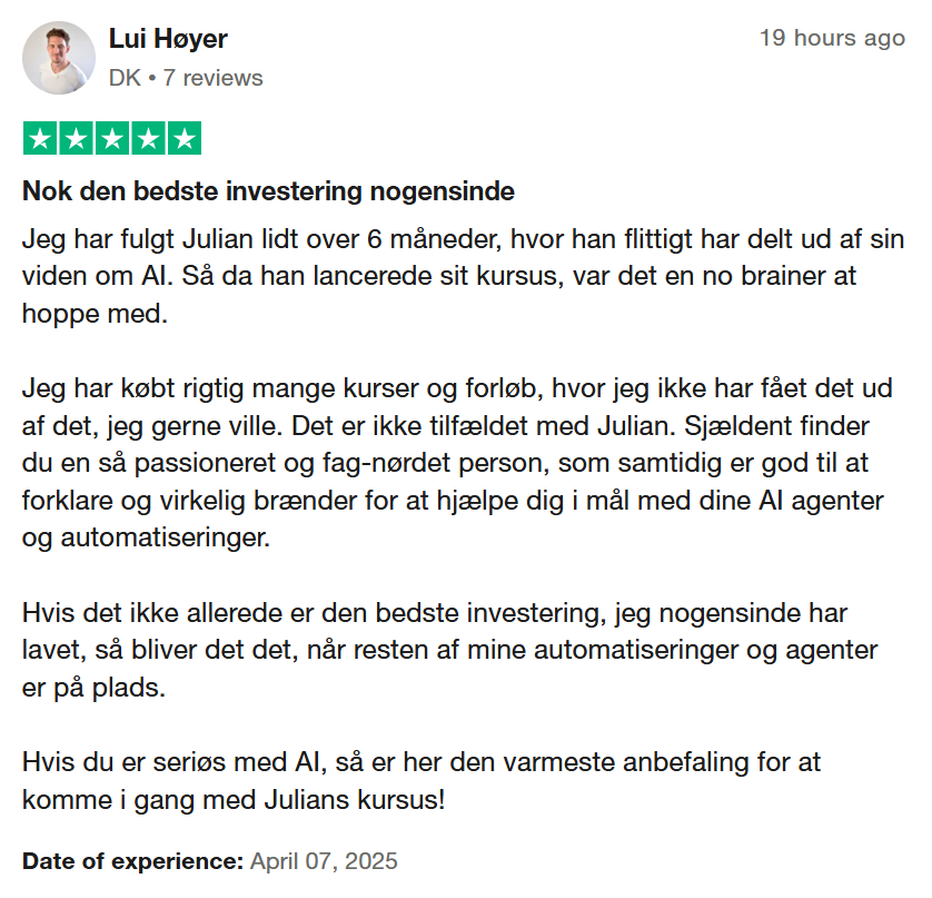 Top AI Kursus: Bedste Investering & Passioneret Læring - Lui Høyer Anmeldelse